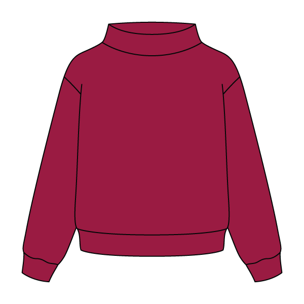 Heavyweight Fleece Wide Mock Neck Sweatshirt