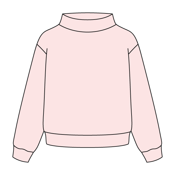 Heavyweight Fleece Wide Mock Neck Sweatshirt