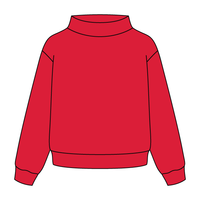 Heavyweight Fleece Wide Mock Neck Sweatshirt