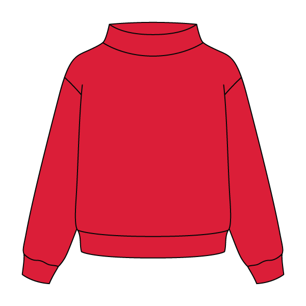 Heavyweight Fleece Wide Mock Neck Sweatshirt