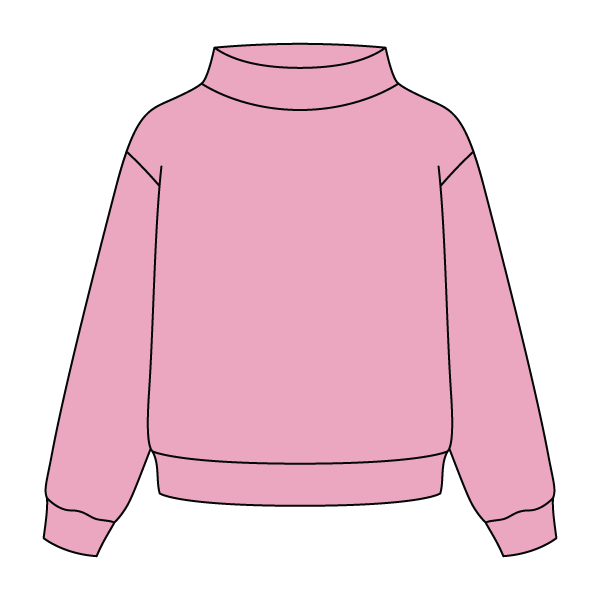 Heavyweight Fleece Wide Mock Neck Sweatshirt