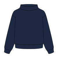 Heavyweight Fleece Wide Mock Neck Sweatshirt