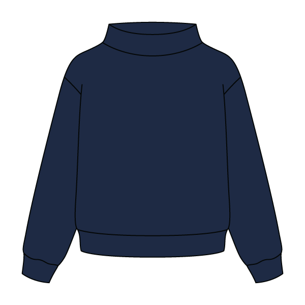 Heavyweight Fleece Wide Mock Neck Sweatshirt