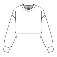 Drop Cut Women's Crop Crewneck Sweatshirt - The Collegiate Lineup