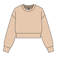 Drop Cut Women's Crop Crewneck Sweatshirt - The Collegiate Lineup