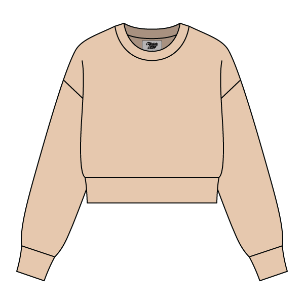 Drop Cut Women's Crop Crewneck Sweatshirt - The Collegiate Lineup