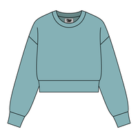 Drop Cut Women's Crop Crewneck Sweatshirt - The Collegiate Lineup