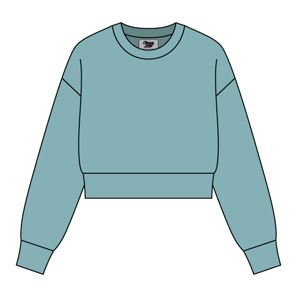 Drop Cut Women's Crop Crewneck Sweatshirt - The Collegiate Lineup