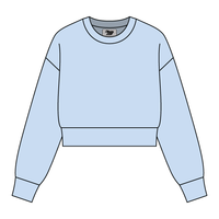 Drop Cut Women's Crop Crewneck Sweatshirt - The Collegiate Lineup