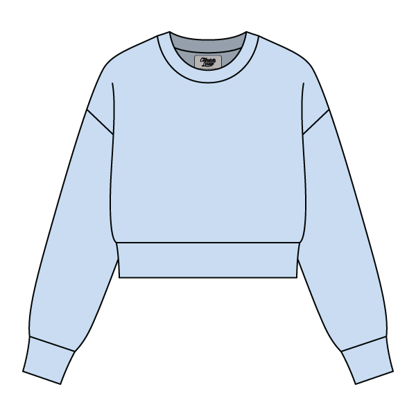 Drop Cut Women's Crop Crewneck Sweatshirt - The Collegiate Lineup