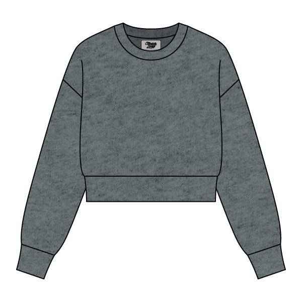 Drop Cut Women's Crop Crewneck Sweatshirt - The Collegiate Lineup