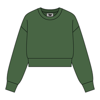 Drop Cut Women's Crop Crewneck Sweatshirt - The Collegiate Lineup