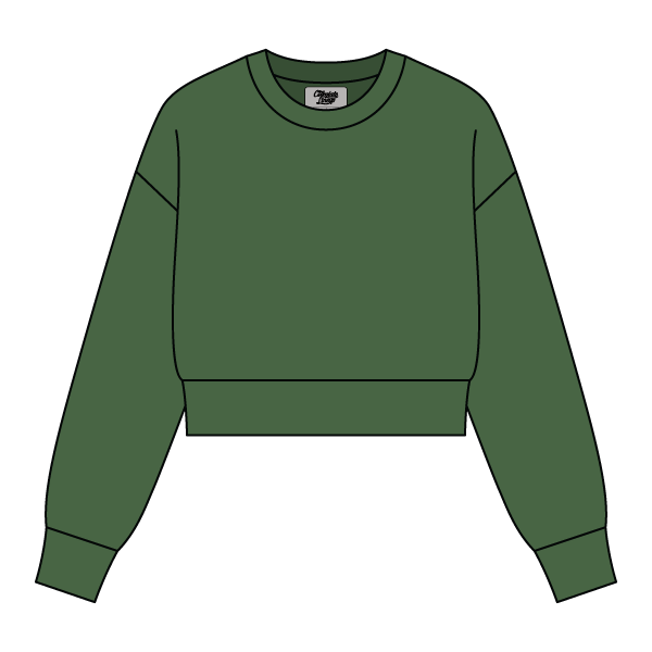 Drop Cut Women's Crop Crewneck Sweatshirt - The Collegiate Lineup