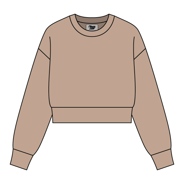 Drop Cut Women's Crop Crewneck Sweatshirt - The Collegiate Lineup