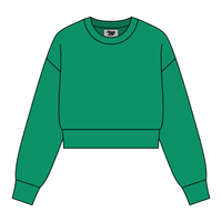 Drop Cut Women's Crop Crewneck Sweatshirt - The Collegiate Lineup