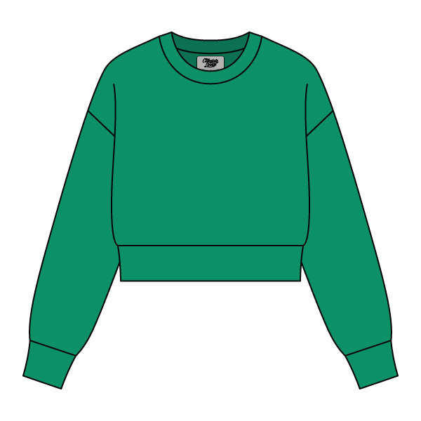 Drop Cut Women's Crop Crewneck Sweatshirt - The Collegiate Lineup