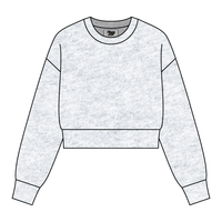 Drop Cut Women's Crop Crewneck Sweatshirt - The Collegiate Lineup