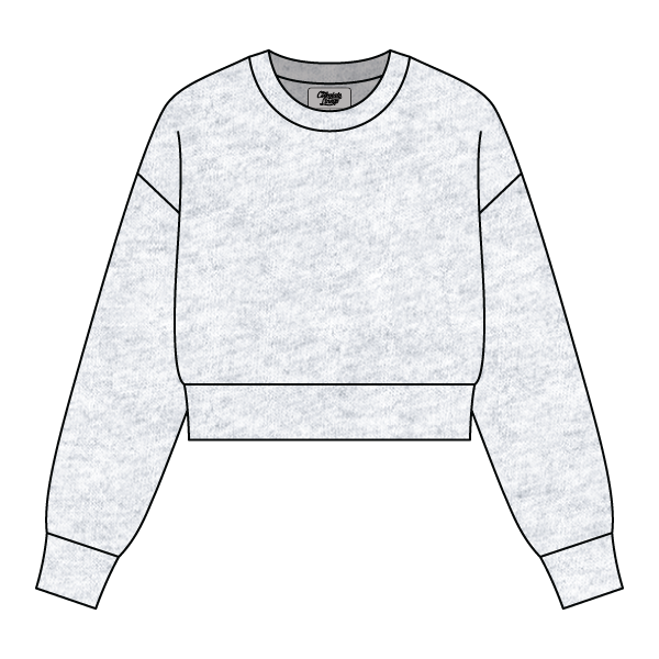 Drop Cut Women's Crop Crewneck Sweatshirt - The Collegiate Lineup