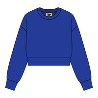 Drop Cut Women's Crop Crewneck Sweatshirt - The Collegiate Lineup