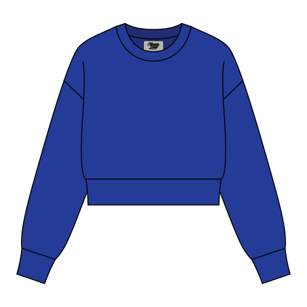 Drop Cut Women's Crop Crewneck Sweatshirt - The Collegiate Lineup