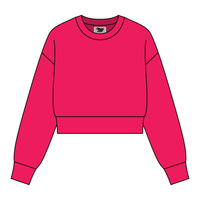Drop Cut Women's Crop Crewneck Sweatshirt - The Collegiate Lineup