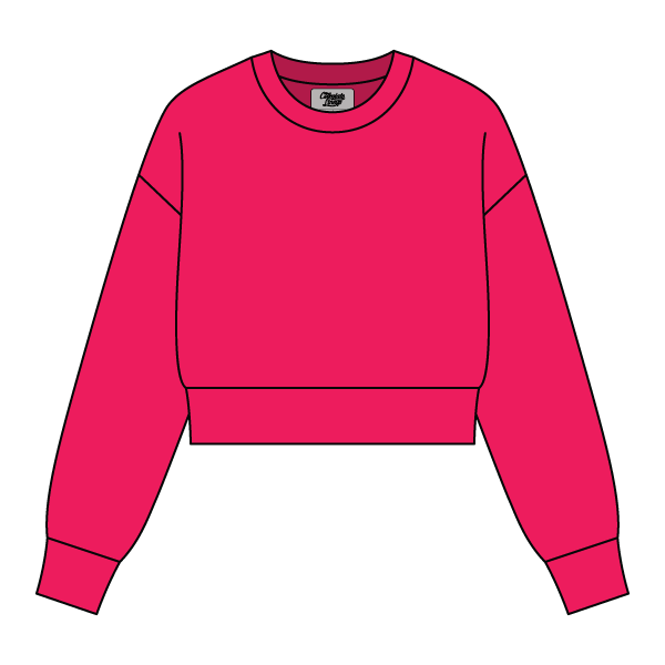 Drop Cut Women's Crop Crewneck Sweatshirt - The Collegiate Lineup