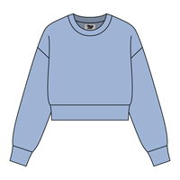 Drop Cut Women's Crop Crewneck Sweatshirt - The Collegiate Lineup