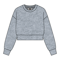 Drop Cut Women's Crop Crewneck Sweatshirt - The Collegiate Lineup