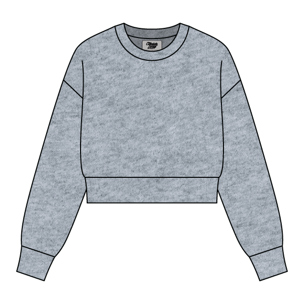 Drop Cut Women's Crop Crewneck Sweatshirt - The Collegiate Lineup