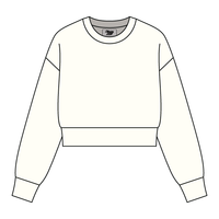 Drop Cut Women's Crop Crewneck Sweatshirt - The Collegiate Lineup