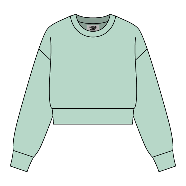 Drop Cut Women's Crop Crewneck Sweatshirt - The Collegiate Lineup
