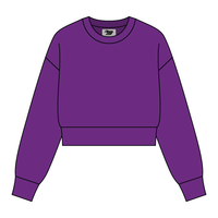 Drop Cut Women's Crop Crewneck Sweatshirt - The Collegiate Lineup