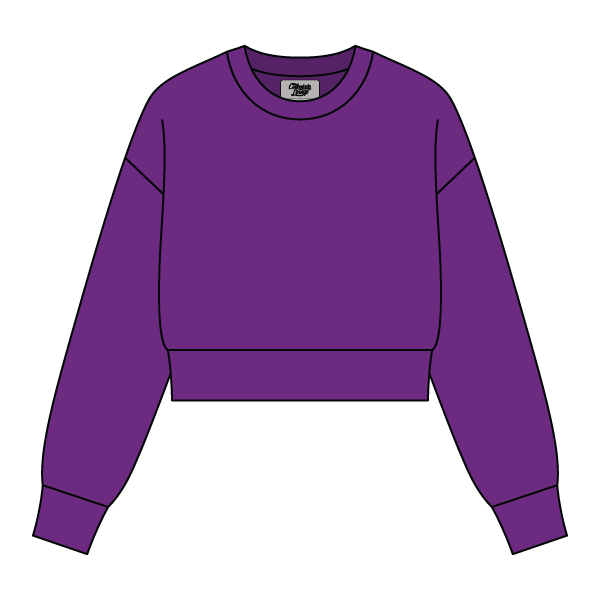 Drop Cut Women's Crop Crewneck Sweatshirt - The Collegiate Lineup