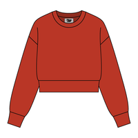 Drop Cut Women's Crop Crewneck Sweatshirt - The Collegiate Lineup