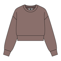 Drop Cut Women's Crop Crewneck Sweatshirt - The Collegiate Lineup