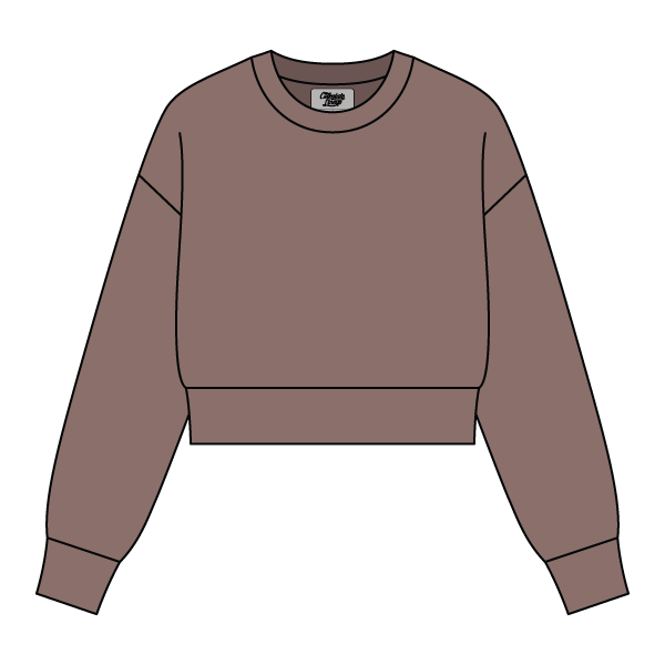 Drop Cut Women's Crop Crewneck Sweatshirt - The Collegiate Lineup