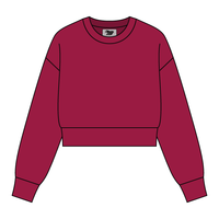Drop Cut Women's Crop Crewneck Sweatshirt - The Collegiate Lineup