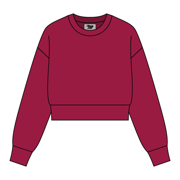 Drop Cut Women's Crop Crewneck Sweatshirt - The Collegiate Lineup