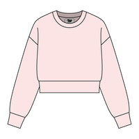 Drop Cut Women's Crop Crewneck Sweatshirt - The Collegiate Lineup