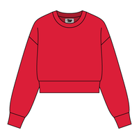 Drop Cut Women's Crop Crewneck Sweatshirt - The Collegiate Lineup