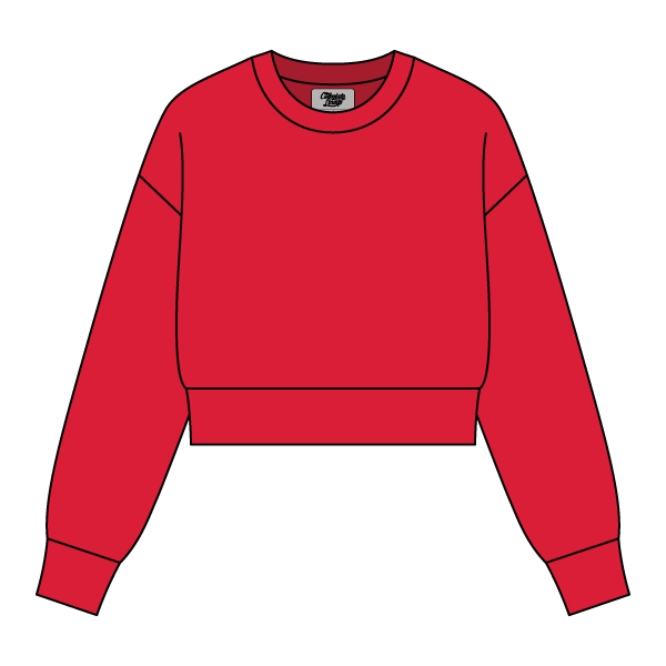 Drop Cut Women's Crop Crewneck Sweatshirt - The Collegiate Lineup