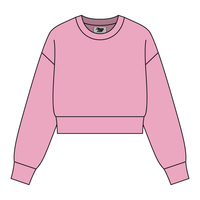 Drop Cut Women's Crop Crewneck Sweatshirt - The Collegiate Lineup