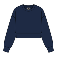 Drop Cut Women's Crop Crewneck Sweatshirt - The Collegiate Lineup