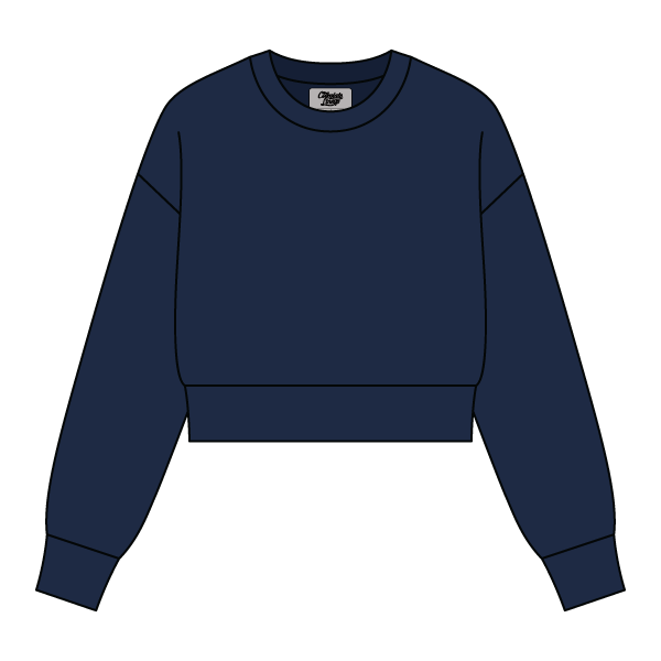 Drop Cut Women's Crop Crewneck Sweatshirt - The Collegiate Lineup