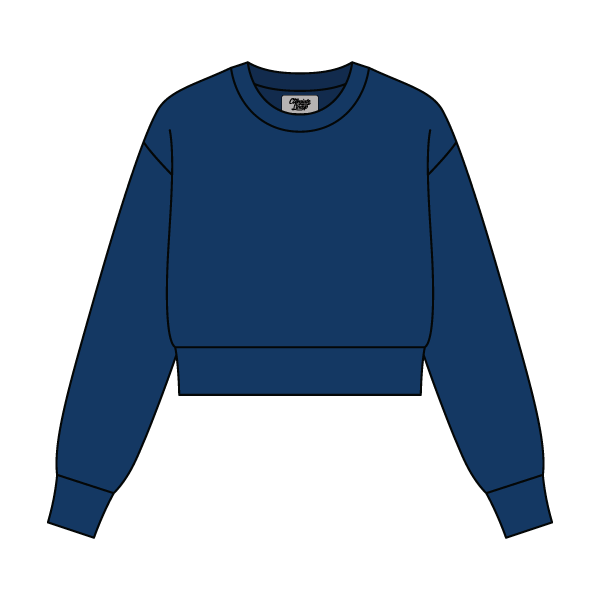 Women's Crop Crewneck Sweatshirt - The Collegiate Lineup