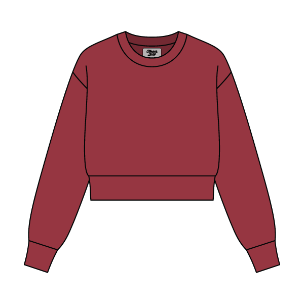 Women's Crop Crewneck Sweatshirt - The Collegiate Lineup