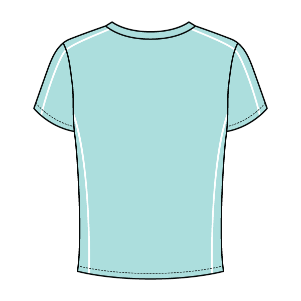 Women’s Contrast Panel Baby Tee - The Collegiate Lineup