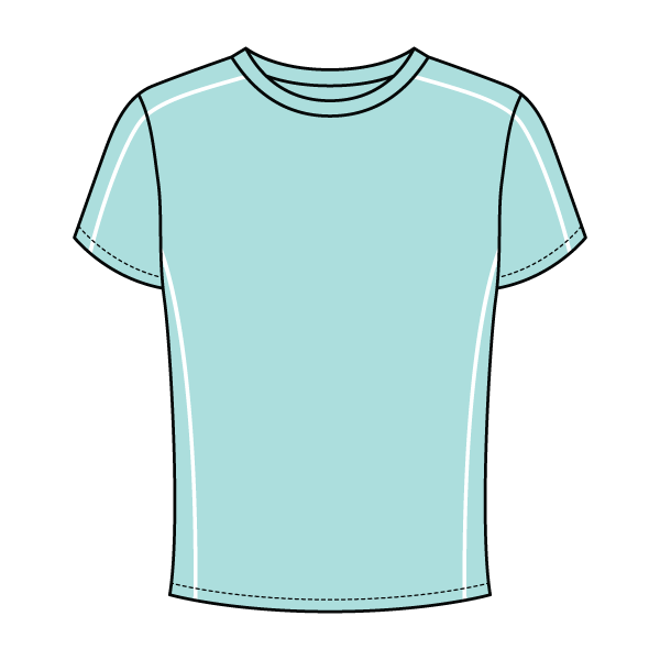 Women’s Contrast Panel Baby Tee - The Collegiate Lineup