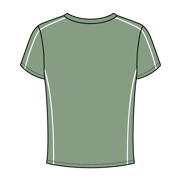 Women’s Contrast Panel Baby Tee - The Collegiate Lineup