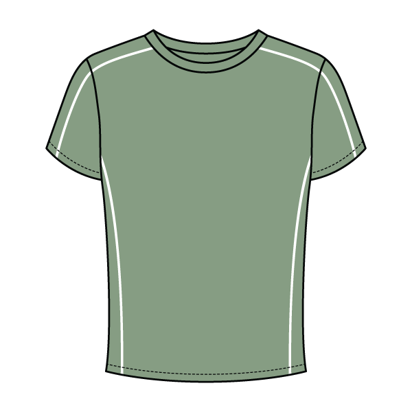 Women’s Contrast Panel Baby Tee - The Collegiate Lineup